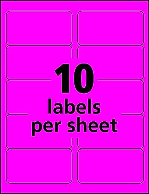 10 labels per sheet
