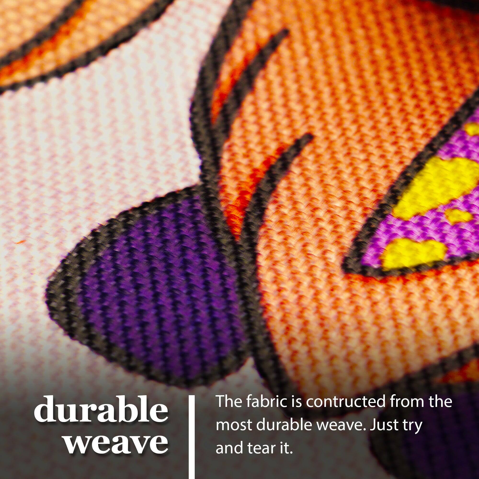 The fabric is constructed from the most durable weave. Just try and tear it.