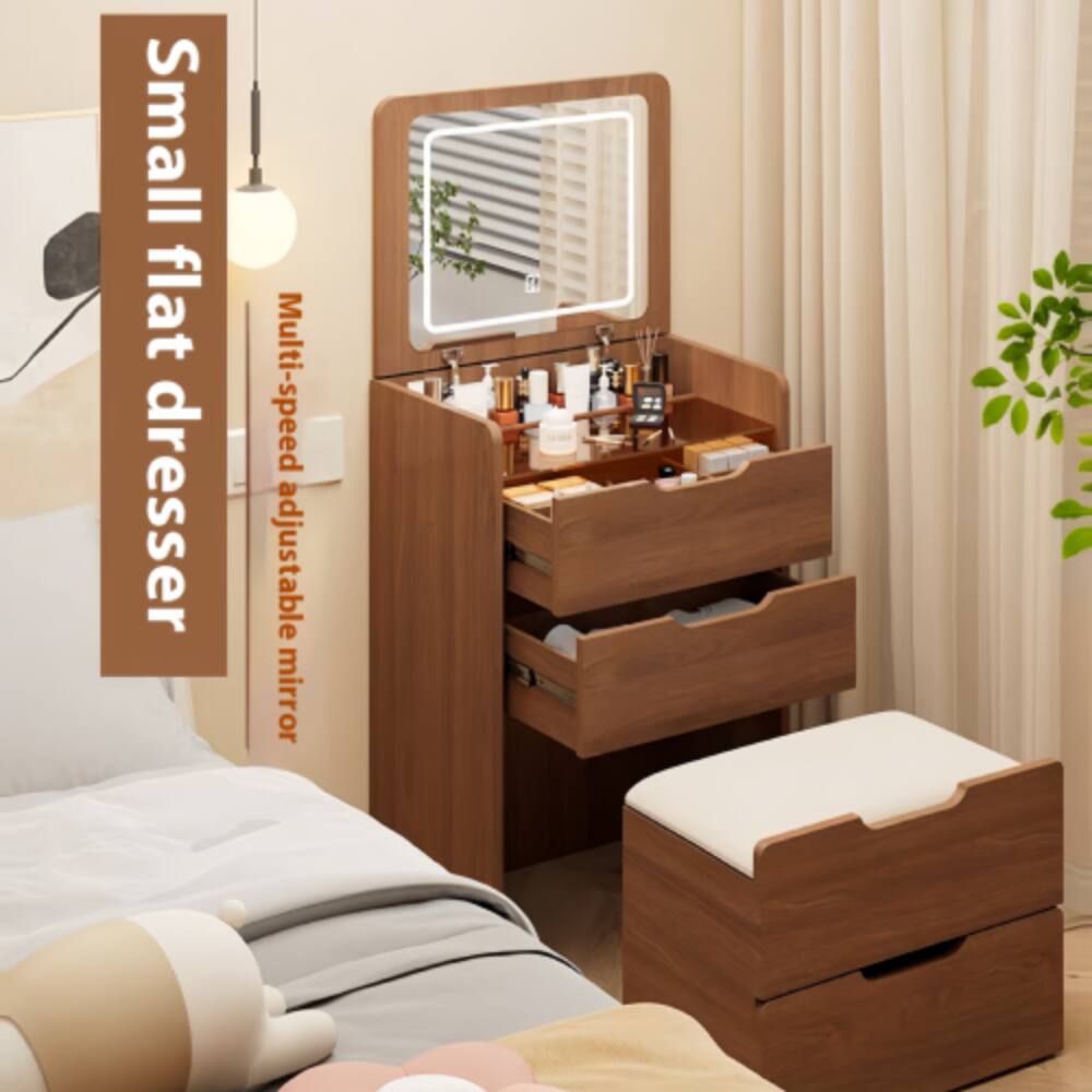 Small flat dresser  
Multi-speed adjustable mirror