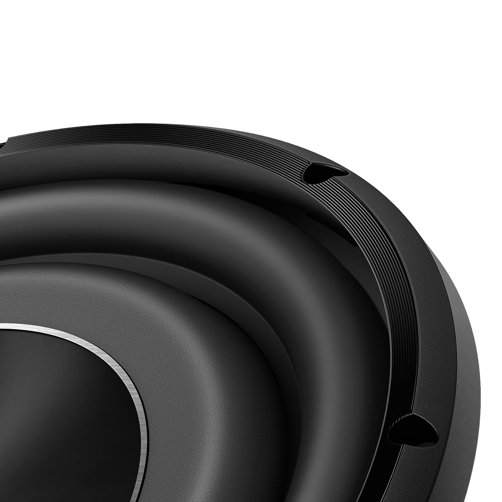 Angle. Pioneer - TS-A3000LS4 - A-Series 12" Shallow Subwoofer, 400W RMS, 1500W Max, Single 4-Ohm Voice Coil, IMPP Cone - Black.