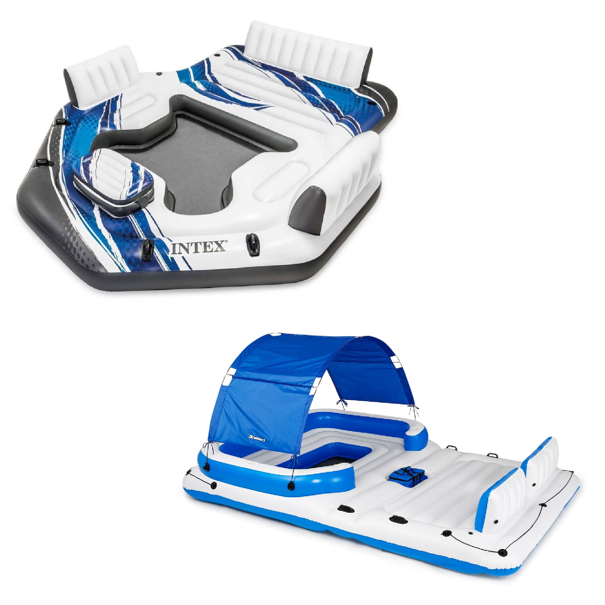 Intex - 57272EP Adult 5 Seat Inflatable Island Lounge & 43105E 6 Person Pool Raft price history on PriceWatchPro
