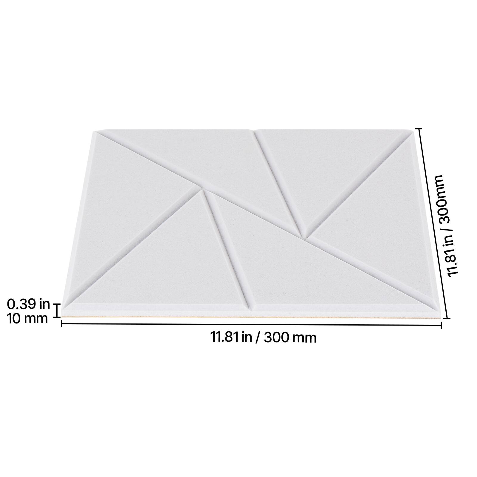 0.39 in / 10 mm  
11.81 in / 300 mm