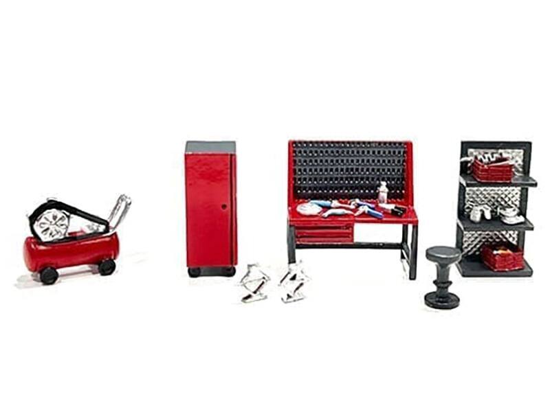 Angle. American Diorama - "Metal Tools" Set C of 7 Pieces Limited Edition 1/64 Scale Models by American Diorama - Multi.