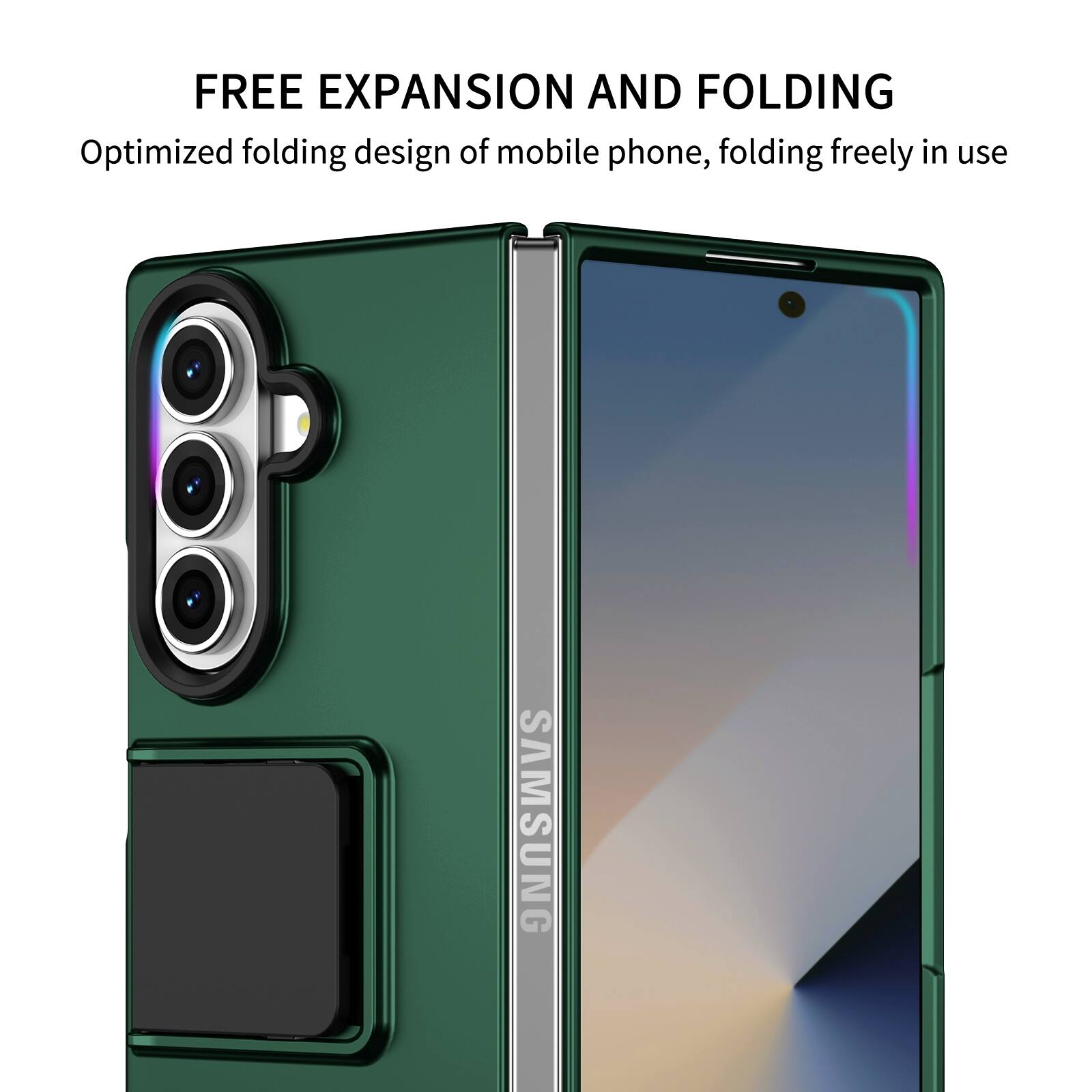 FREE EXPANSION AND FOLDING  
Optimized folding design of mobile phone, folding freely in use  
SAMSUNG