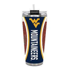 Great American Products - West Virginia Mountaineers 32oz. Big Slim Game Ball Travel Tumbler - Brown