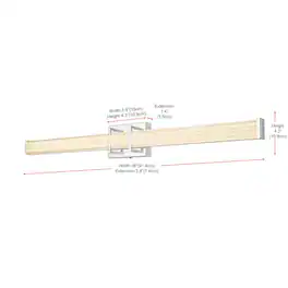 Living District - Ivaan 36 Inch Led Wall Sconce In - Chrome