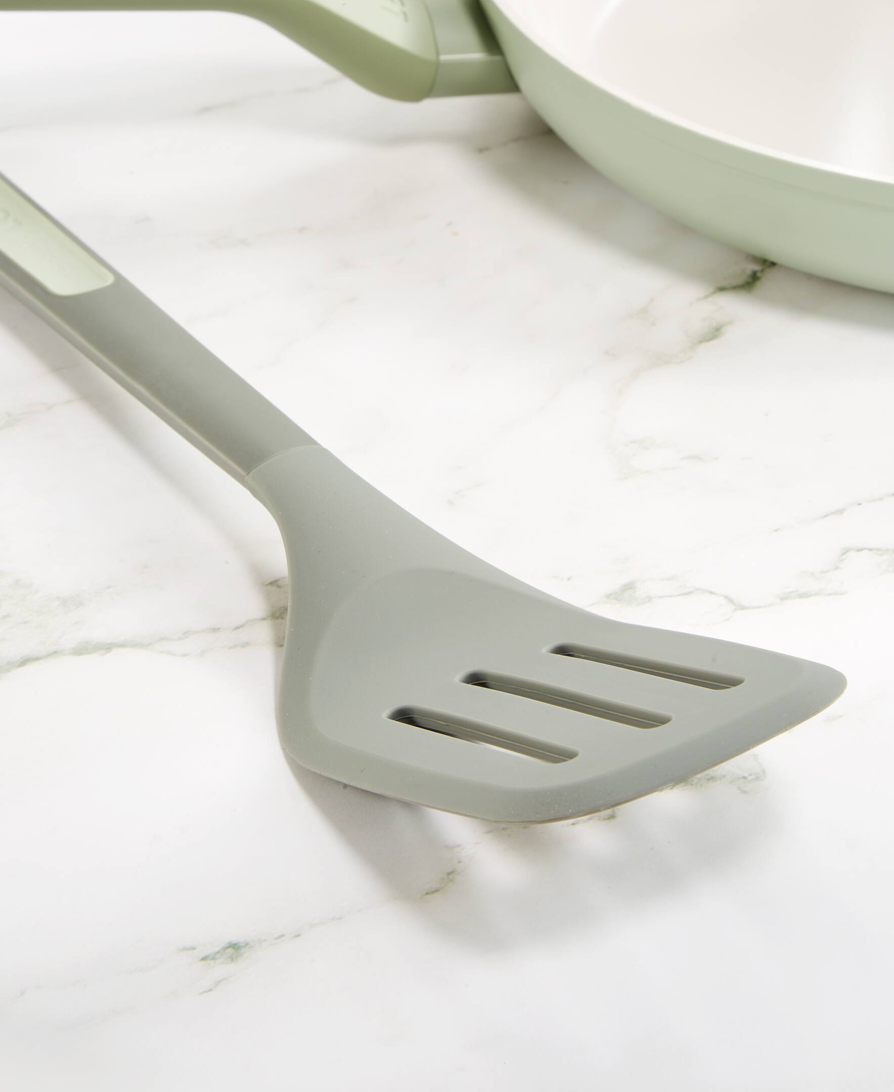 Alt View 2. BergHOFF - BergHOFF Balance Nonstick Ceramic Frying Pan and Turner Set, Sage - Sage.