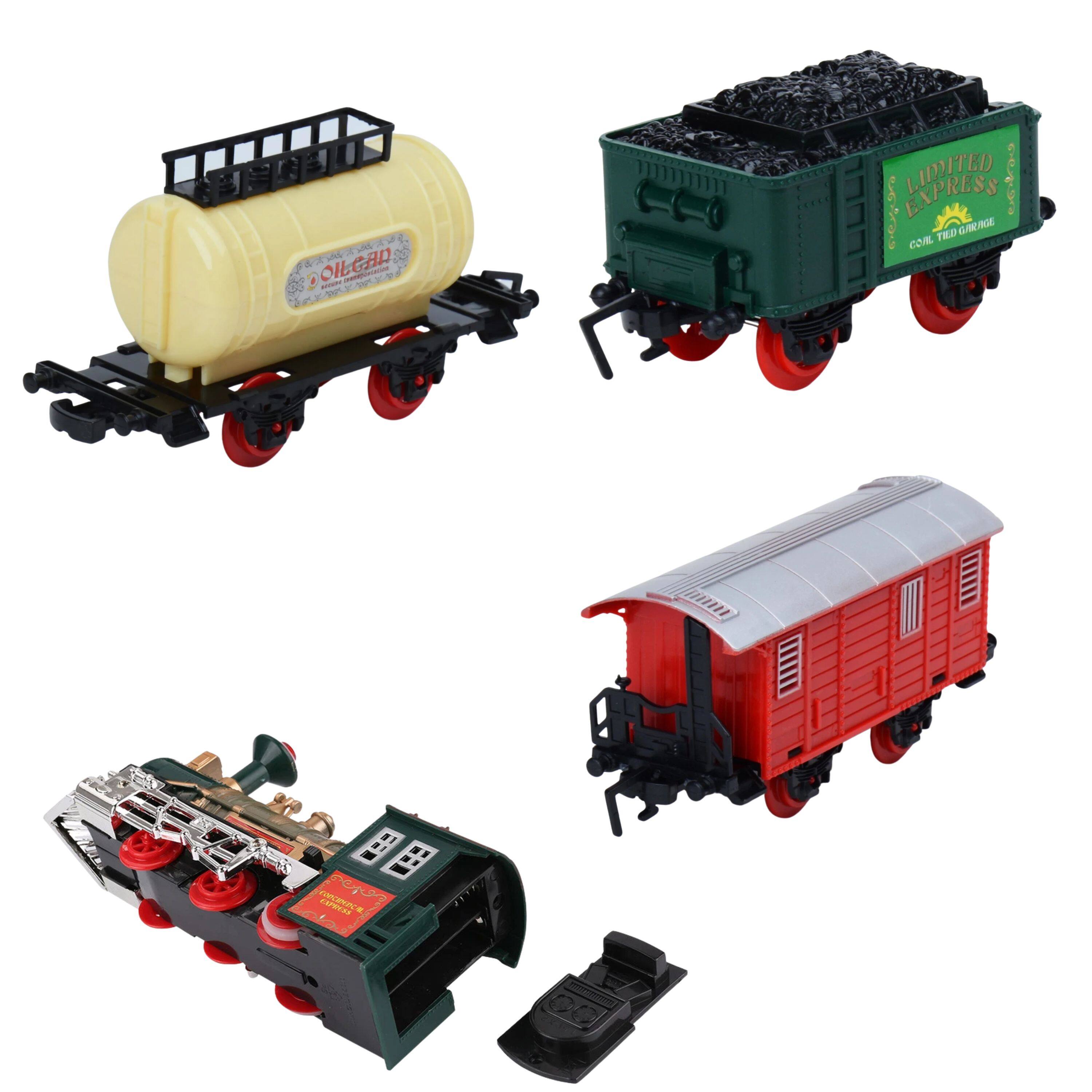 Sure, here is the corrected and grouped text from the image:

1. **Oil Tanker Car:**
   - OIL GAP

2. **Cargo Car:**
   - LIMITED EXPRESS
   - COAL & GRAIN GARRAGE

3. **Passenger Car:**
   - (No visible text)

4. **Locomotive:**
   - (No visible text)

5. **Additional Text:**
   - U d M uL AA - A OILGAD . OH - - i - M P G EXPRESS LIMITED COgar   GR com F A - pep? pe  COPO uva -nge