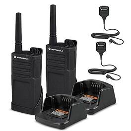 Motorola Solutions - 2 x Motorola RMM2050 On-Site 2-Way Radio (RMM2050) - 2 Pack With Mic Bundle - Black