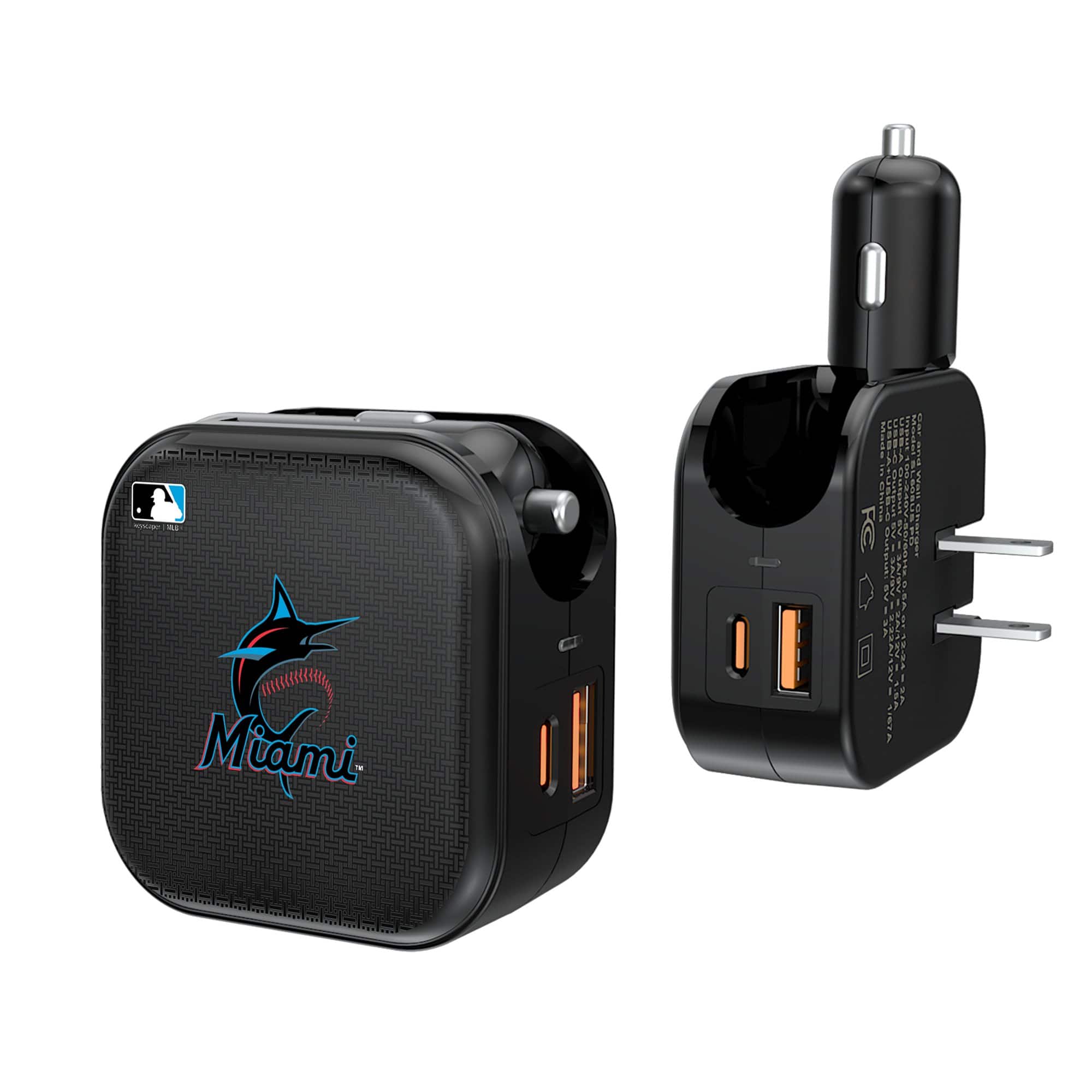 Keyscaper - Miami Marlins 2-in-1 USB A/C Charger - Black price history on PriceWatchPro