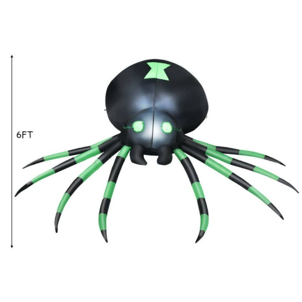 Alt View 2. Boyel Living - Giant 6FT Halloween Inflatable Spider with Lights - Multicolor.