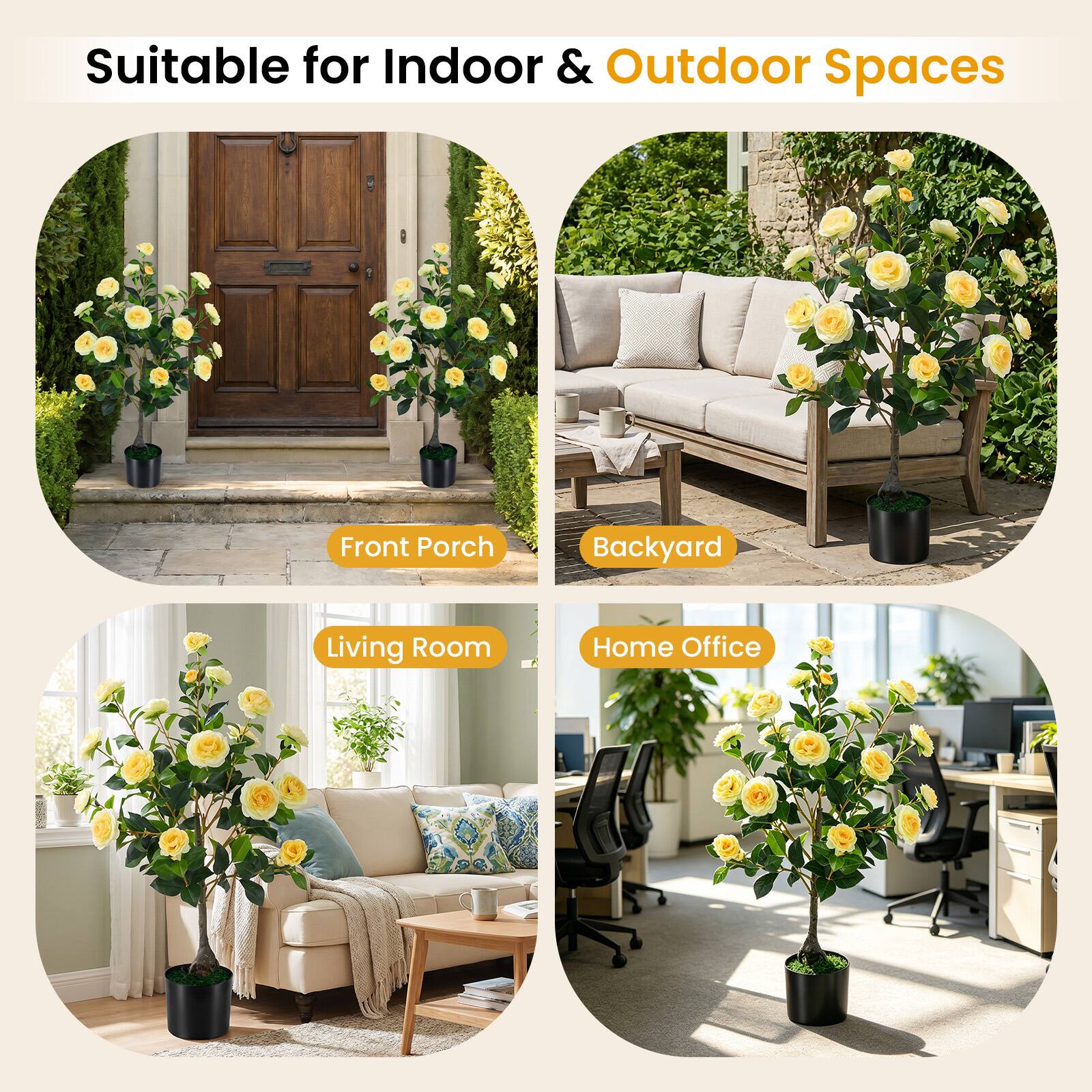 Suitable for Indoor & Outdoor Spaces

Front Porch  
Backyard  
Living Room  
Home Office