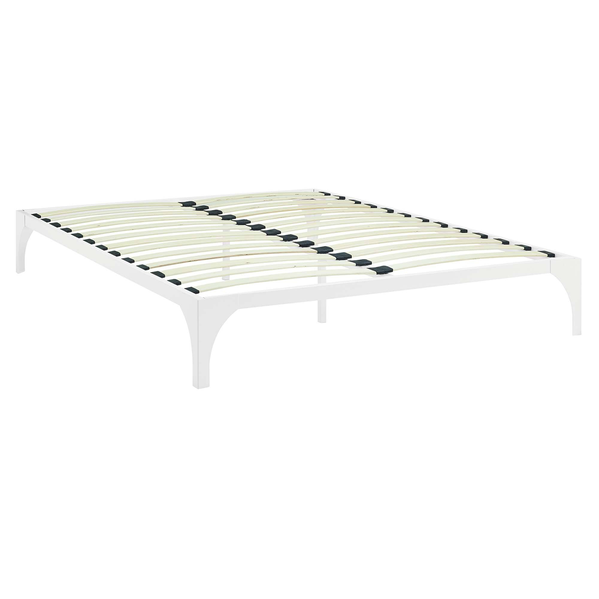 Left. Modway - Sharon Vinyl Twin Bed Frame with Squared Tapered Legs - Black.