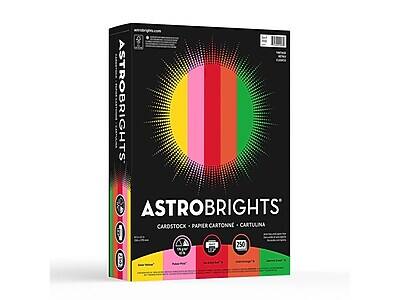 Astrobrights - 65 lb. Cardstock Paper, 8.5" x 11", 250 Sheets/Pack (21003/22003) - Assorted Colors