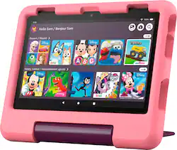 Amazon - Fire HD 8 Kids tablet, ages 3-7 | 3GB memory, 13-hr battery, 32GB (2024 release) - Disney Princess - Front_Zoom