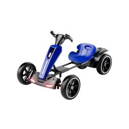 Ecooso - 12V Kids Pedal Go Kart, Electric Ride-On Toy Car with EVA Tires, Adjustable Seat, for Outdoor Play Ages 3–8 - Blue