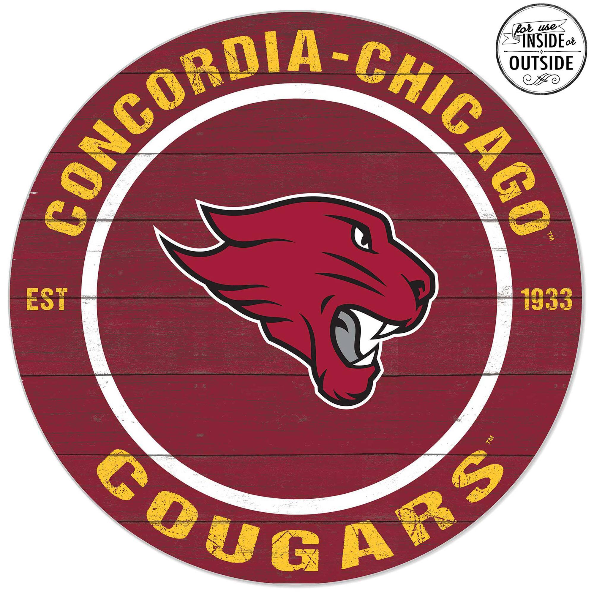 Concordia University (IL) Cougars 20'' x 20'' Indoor/Outdoor Team Color Circle Sign