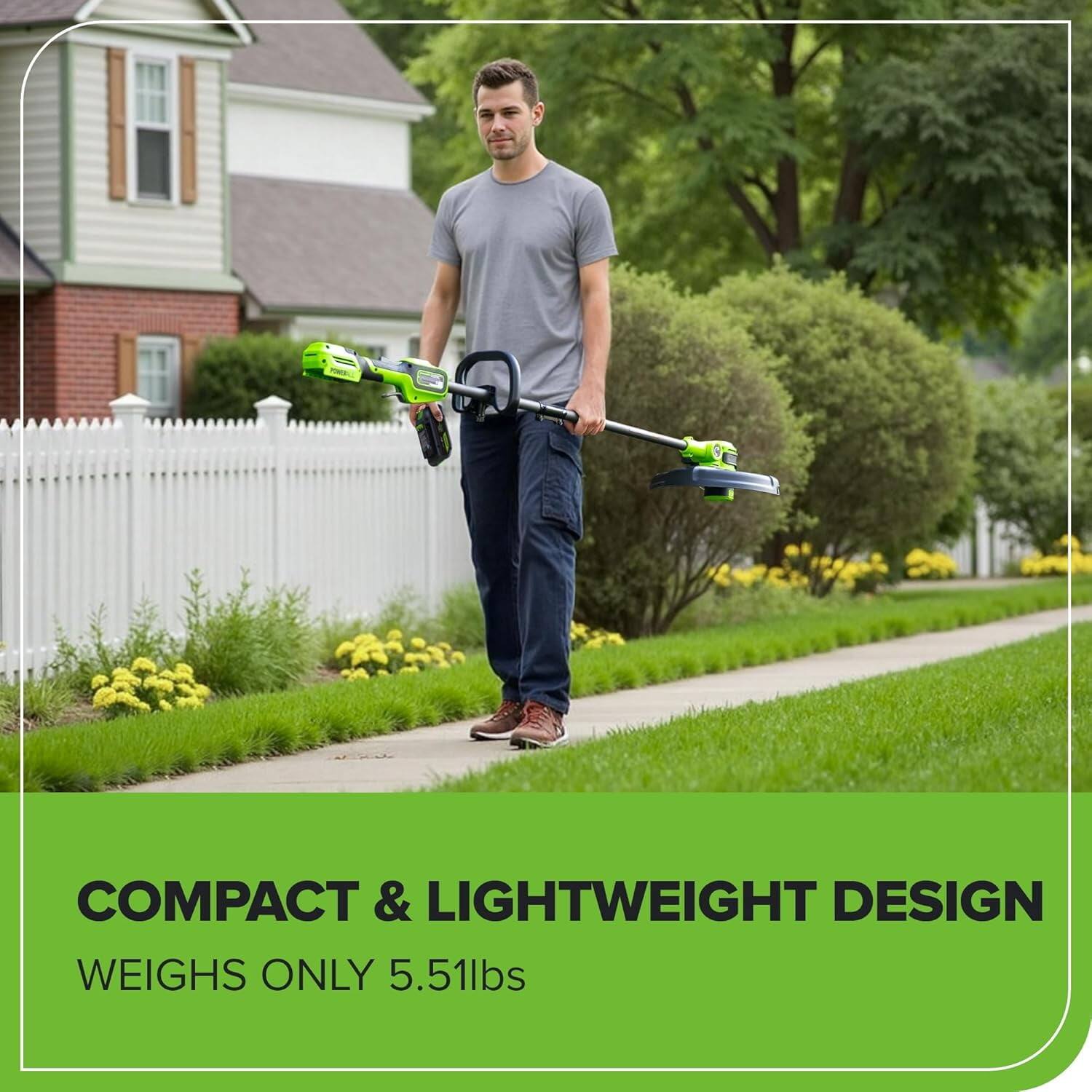 COMPACT & LIGHTWEIGHT DESIGN  
WEIGHS ONLY 5.51lbs