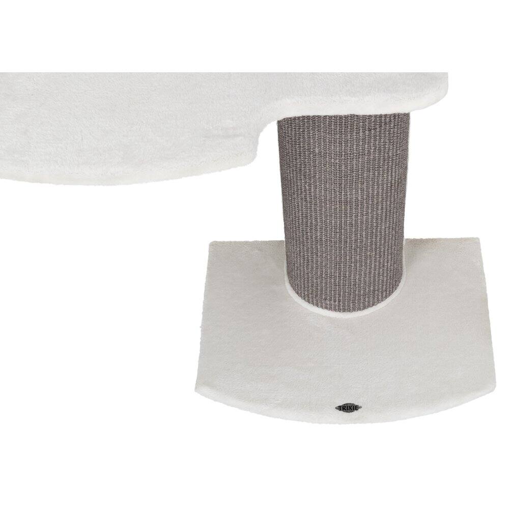 Alt View 4. TRIXIE - Acadia Plush & Sisal 3-Level 63" Cat Tree, Scratching Posts, Wall Brackets, Gray - White/Gray.