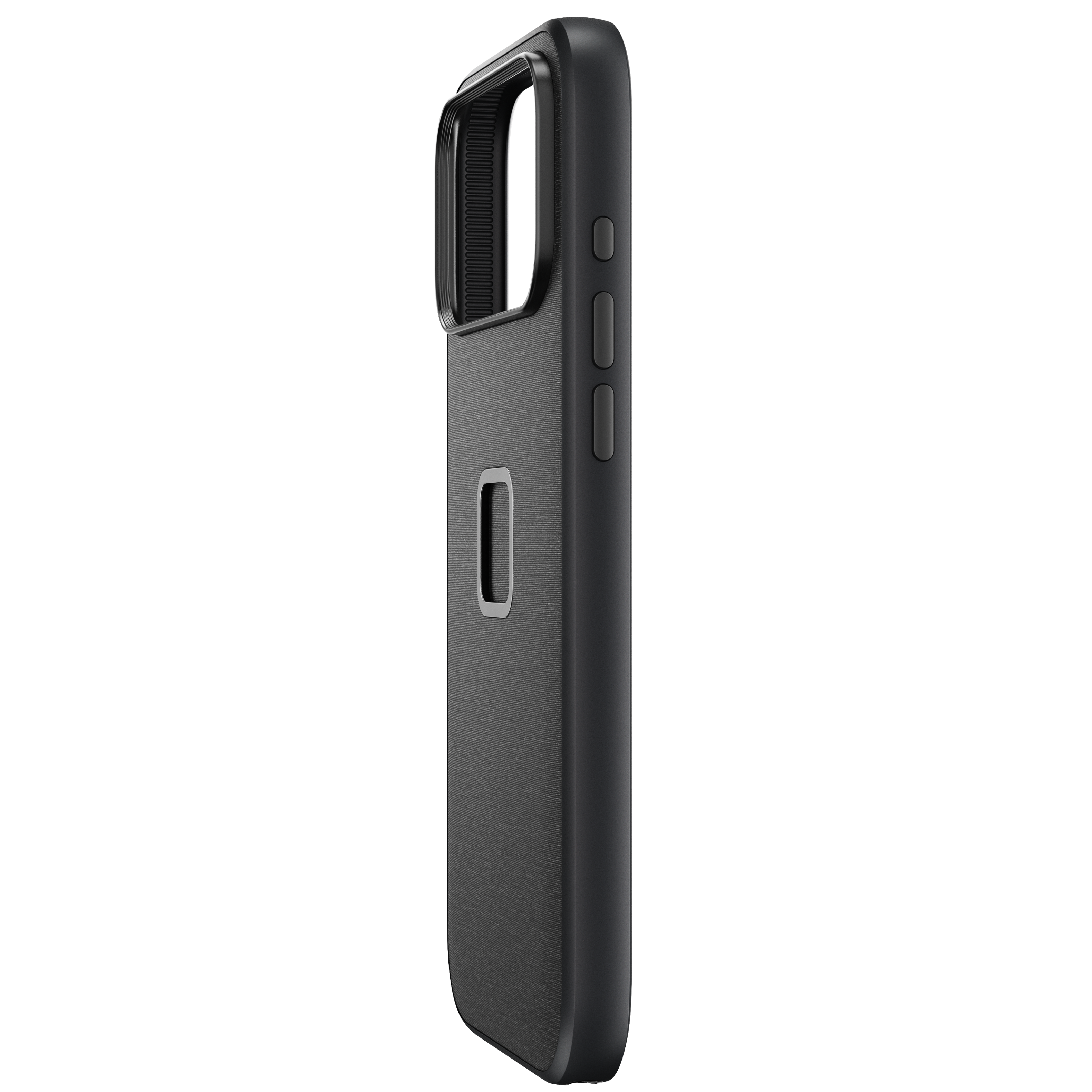 Angle. Peak Design - Mobile Everyday Fabric Case Apple iPhone 17 Pro Max Charcoal - Charcoal.