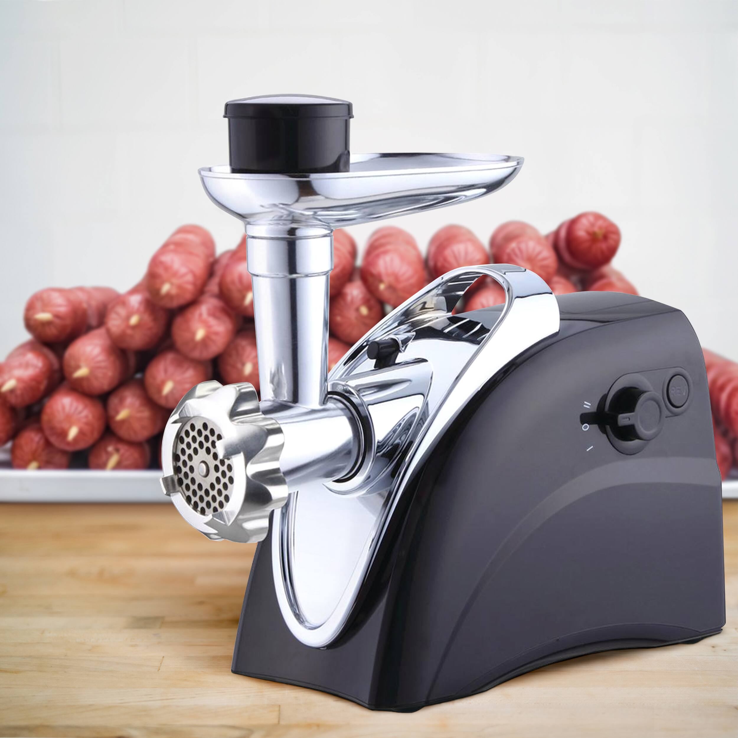 Alt View 2. Brentwood - Brentwood 400 Watt Electric Meat Grinder and Sausage Stuffer in Black - Black.
