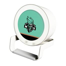 Keyscaper - New York Liberty Endzone Design Night Light Wireless Charger And Bluetooth Speaker - Multicolor