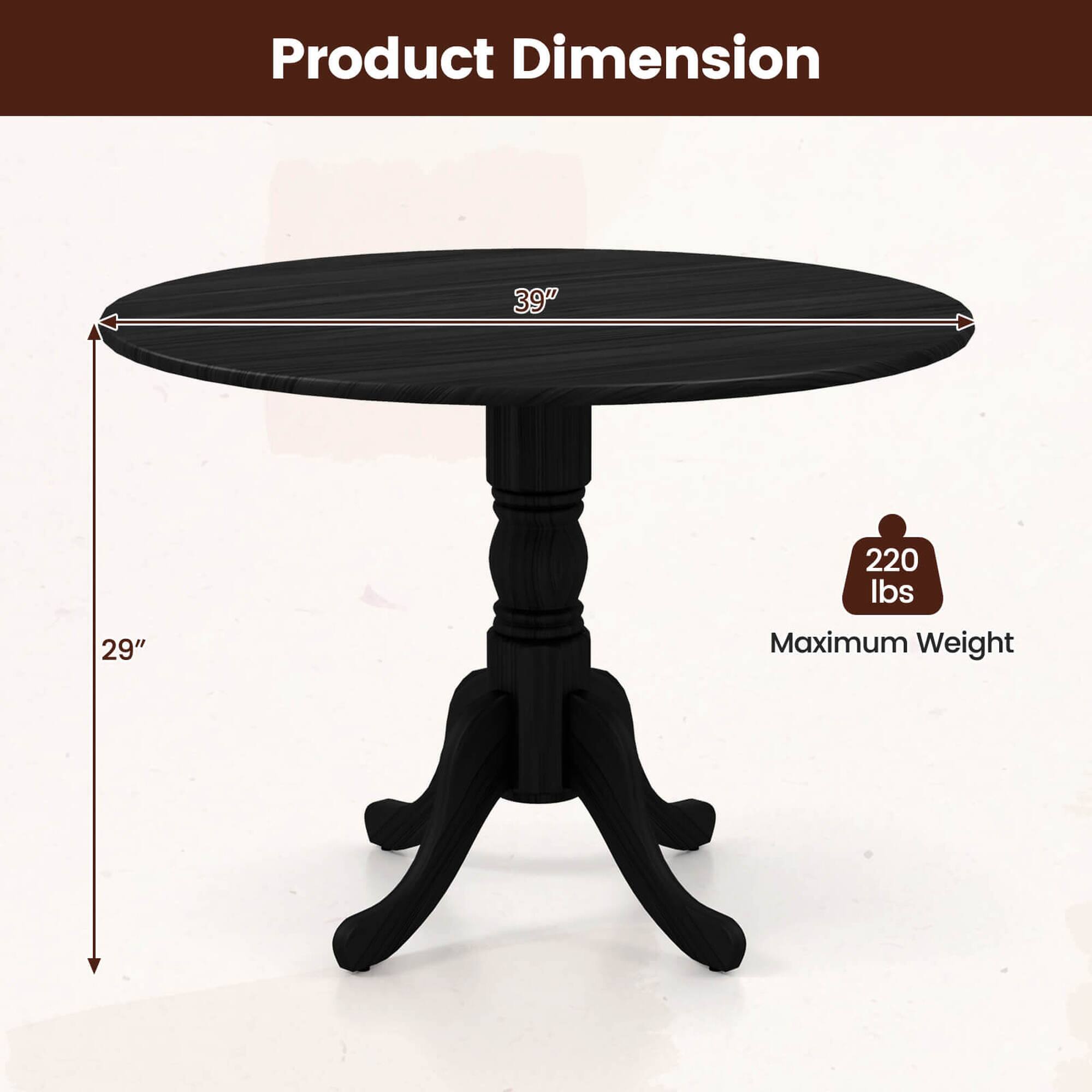 Product Dimension: 39" 29" 220 lbs Maximum Weight