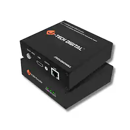 J-Tech Digital - 1080P 60Hz H.264 IPTV Livestream Encoder with Audio Embedding - Black