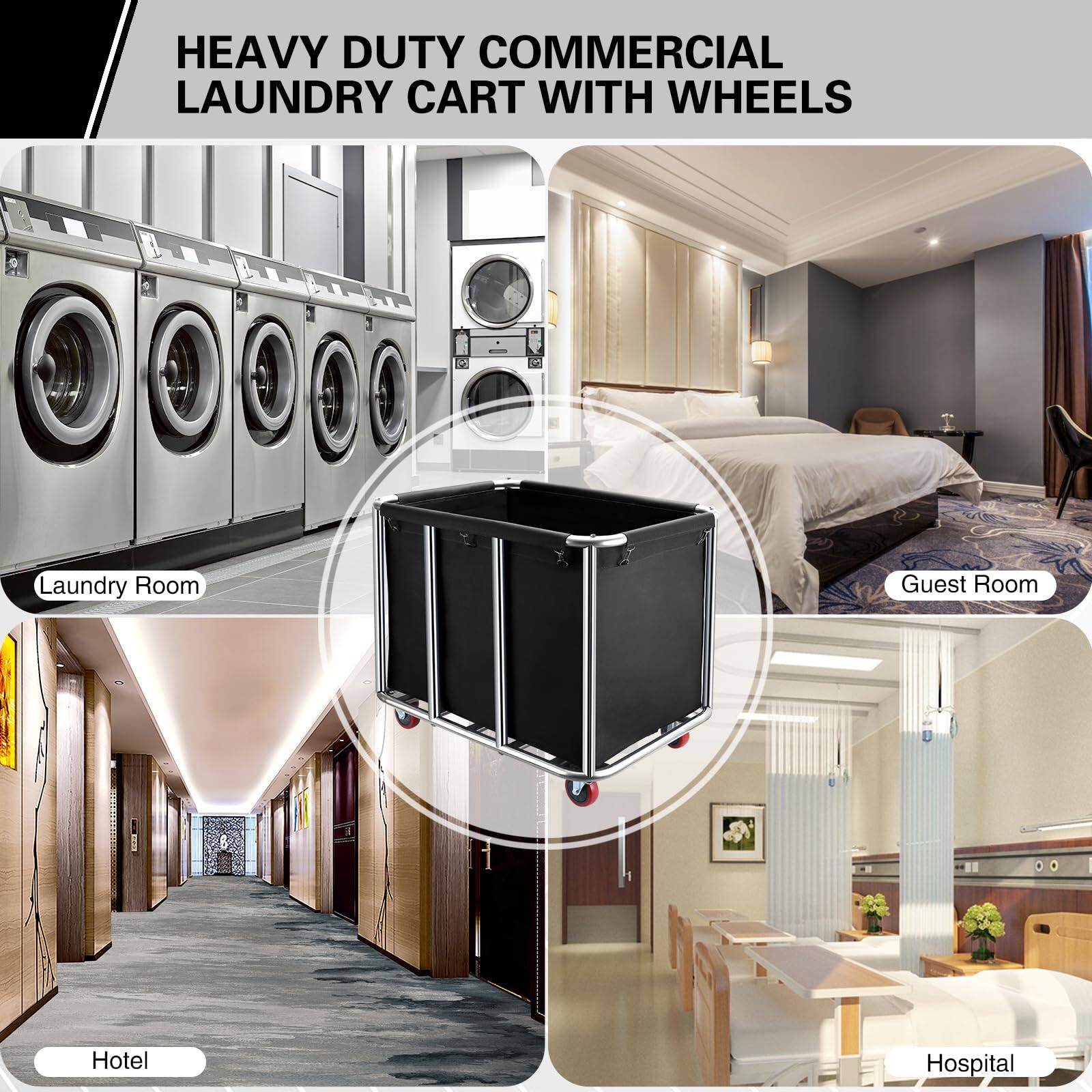 HEAVY DUTY COMMERCIAL LAUNDRY CART WITH WHEELS

Laundry Room

Guest Room

Hotel

Hospital