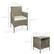 - Chair:
- Height: 32.25 in.
- Width: 21.75 in.
- Depth: 24.75 in.
- Seat Height: 17.75 in.
- Armrest Height: 20 in.
- Seat Depth: 23 in.
- Table:
- Height: 15.75 in.
- Width: 15.75 in.
- Depth: 17.75 in.