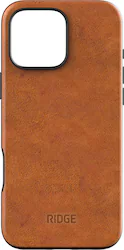 The Ridge Wallet - Tobacco Leather Case with MagSafe for Apple iPhone 16 Pro Max - Brown - Front_Zoom