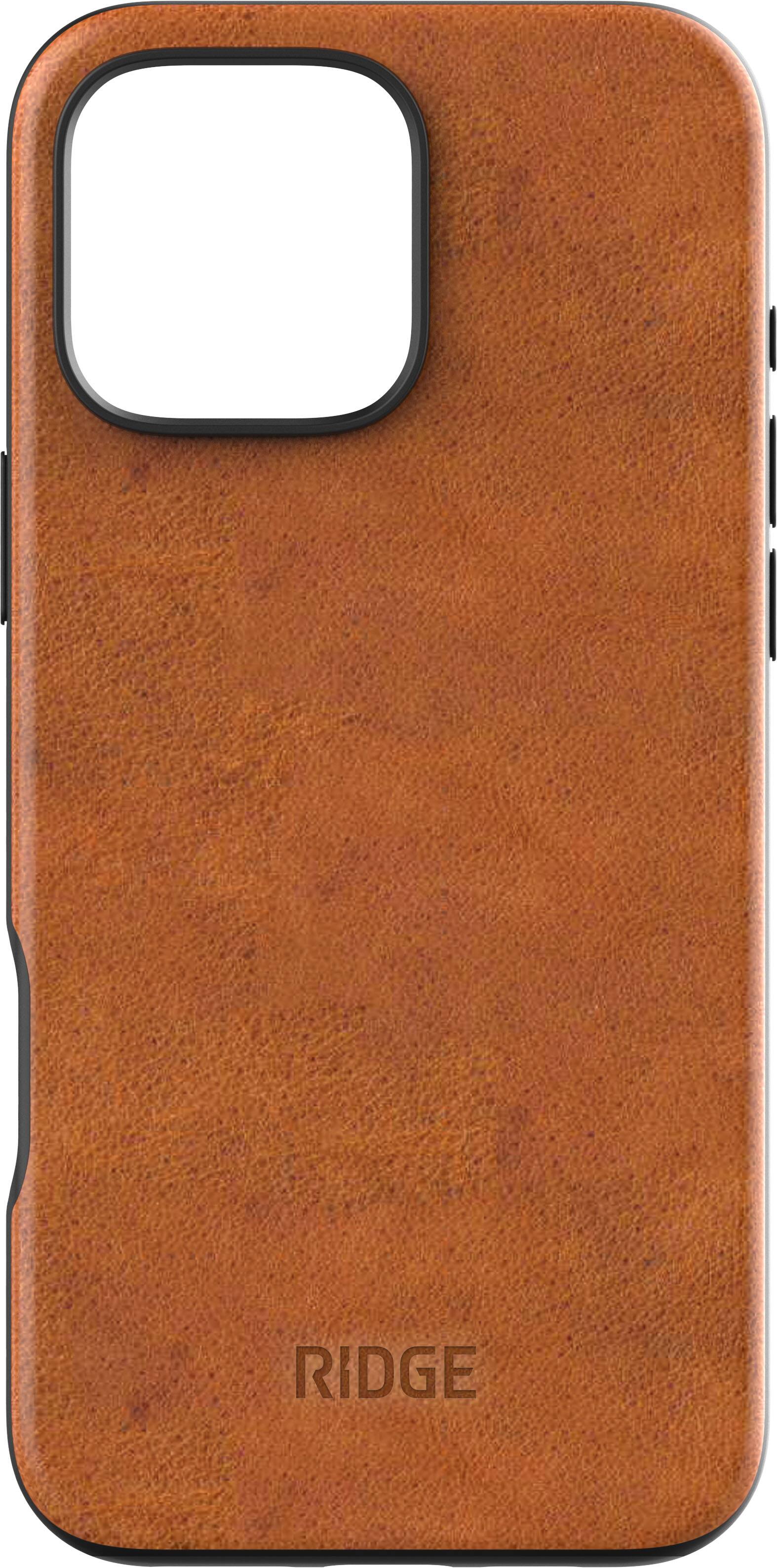 The Ridge Wallet - Tobacco Leather Case with MagSafe for Apple iPhone 16 Pro Max - Brown