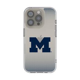 Keyscaper - NCAA - Michigan Wolverines Linen Logo iPhone Clear Case - 14 - Multicolor