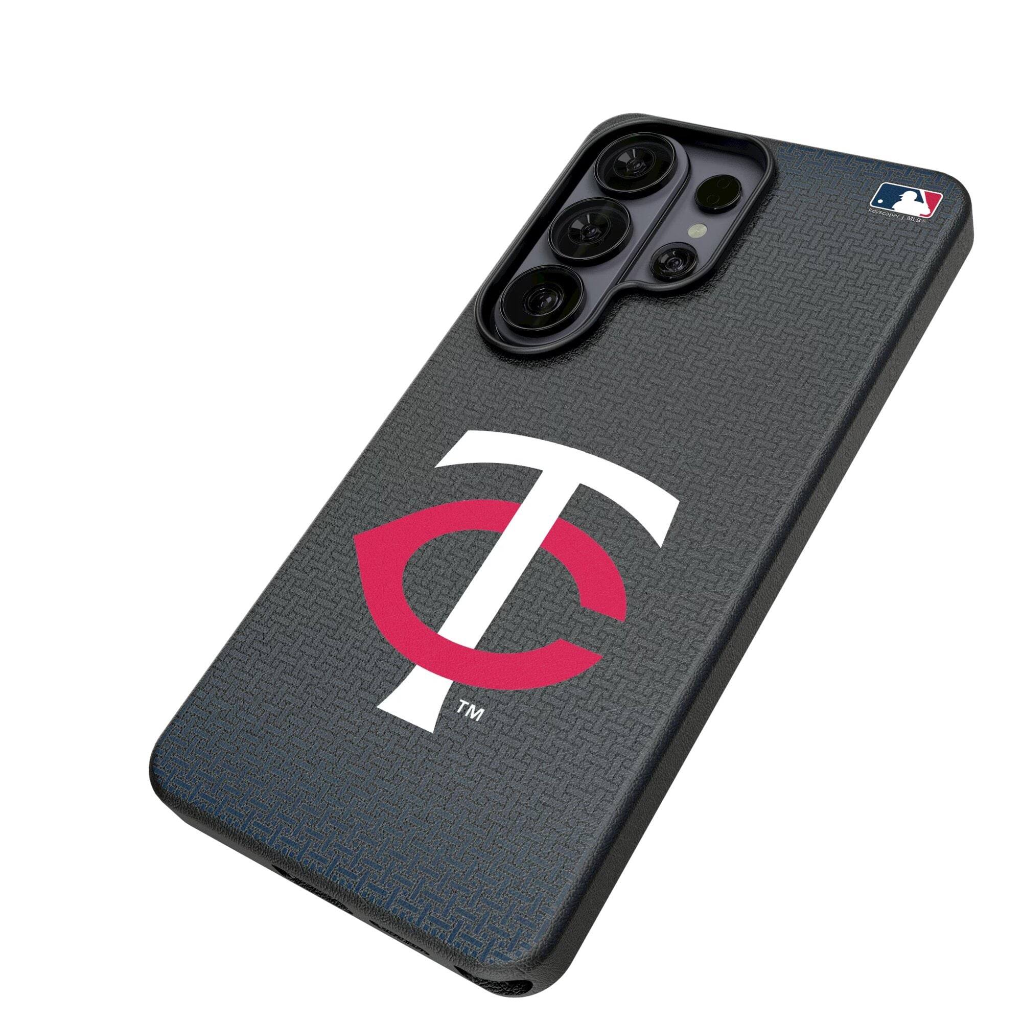 Alt View 1. Keyscaper - Linen Galaxy Magnetic Bump Case - S25 - Black.