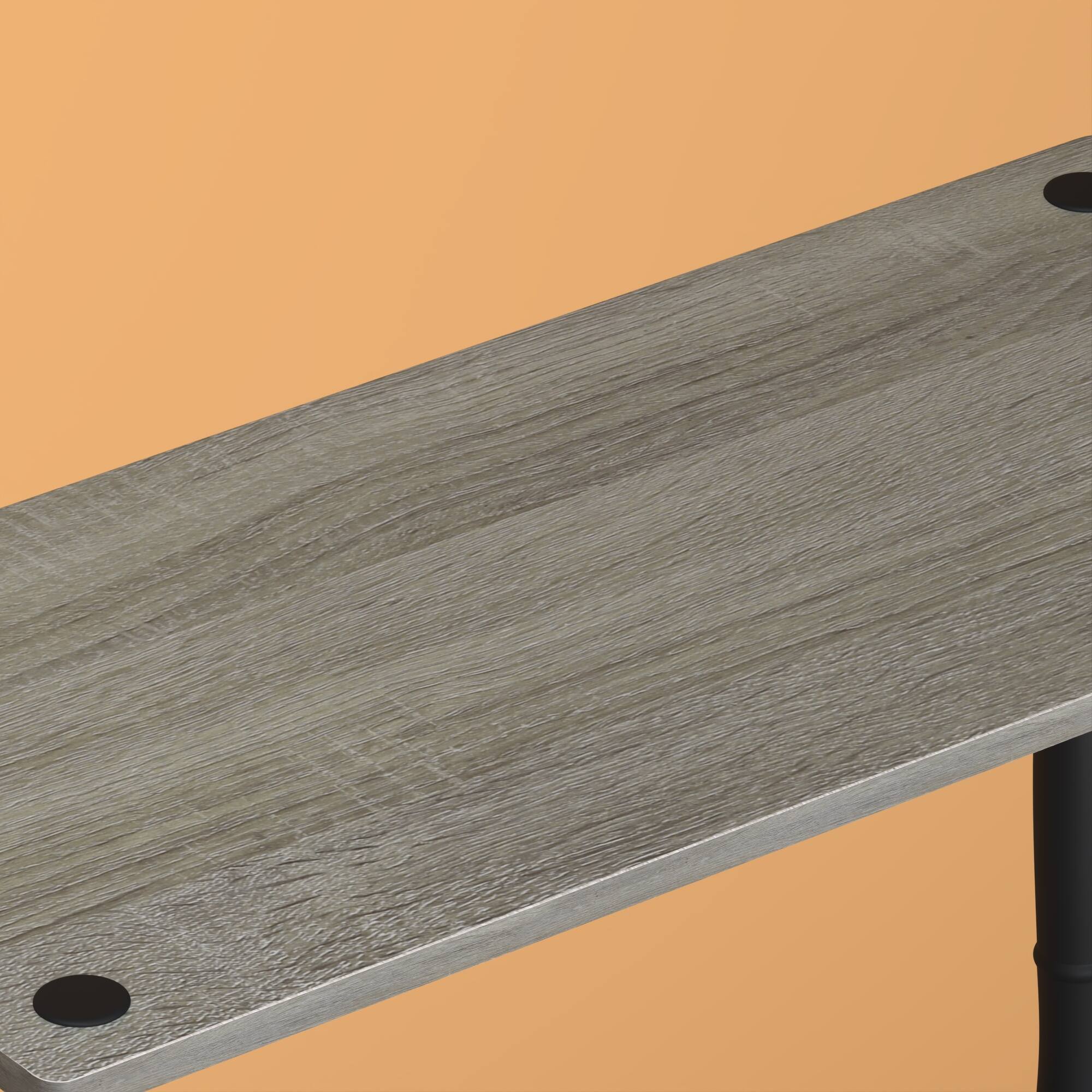 Alt View 7. HOMLUX - 3-Tier 29.5" Corner Shelf Open Shelves for Display for Living Room and Office Organization French Oak - Gray & Black.