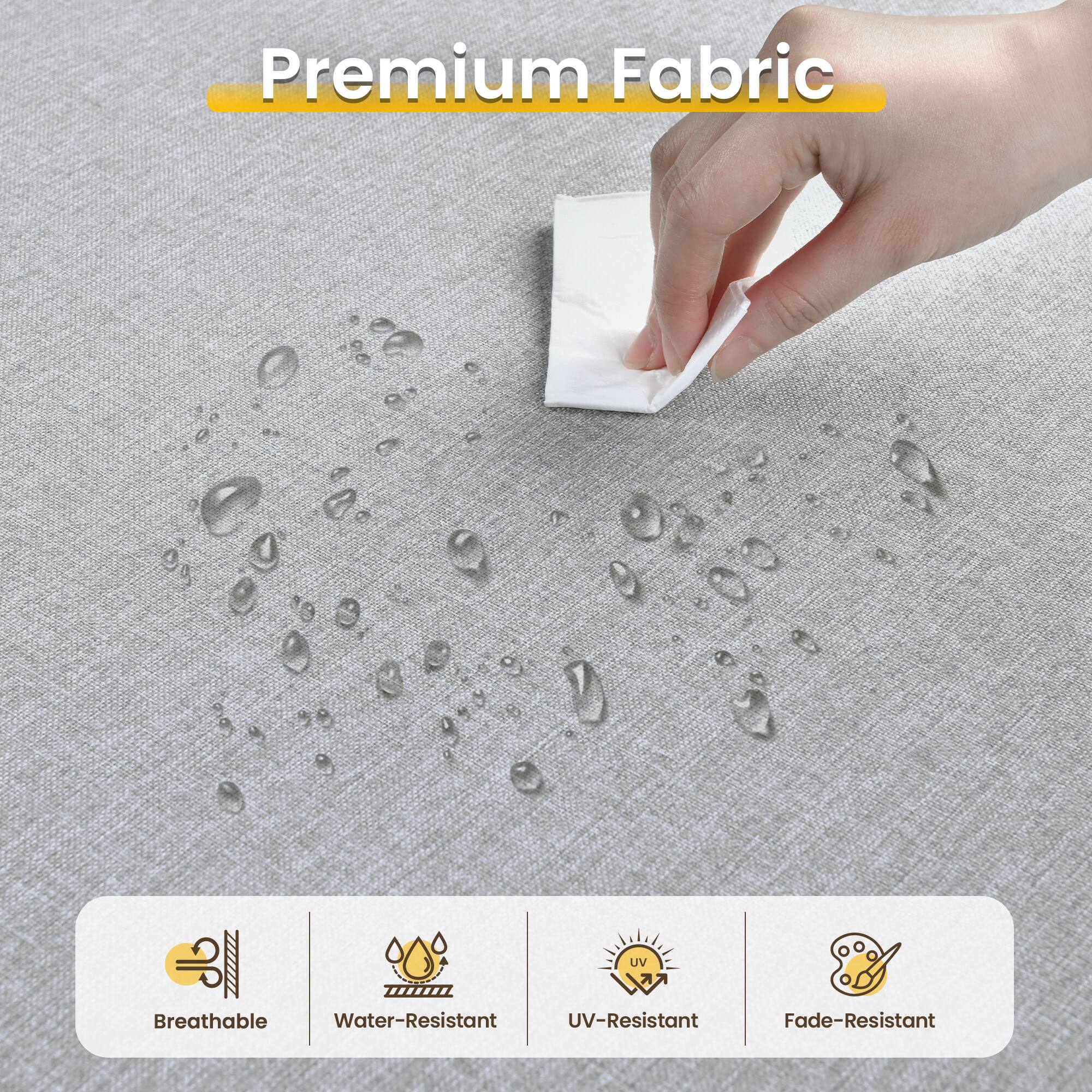 Premium Fabric

- Breathable
- Water-Resistant
- UV-Resistant
- Fade-Resistant