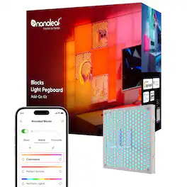 Nanoleaf - Blocks Light Pegboard Add-On - Smart LED Wall Light Panel (1pk) - Multicolor