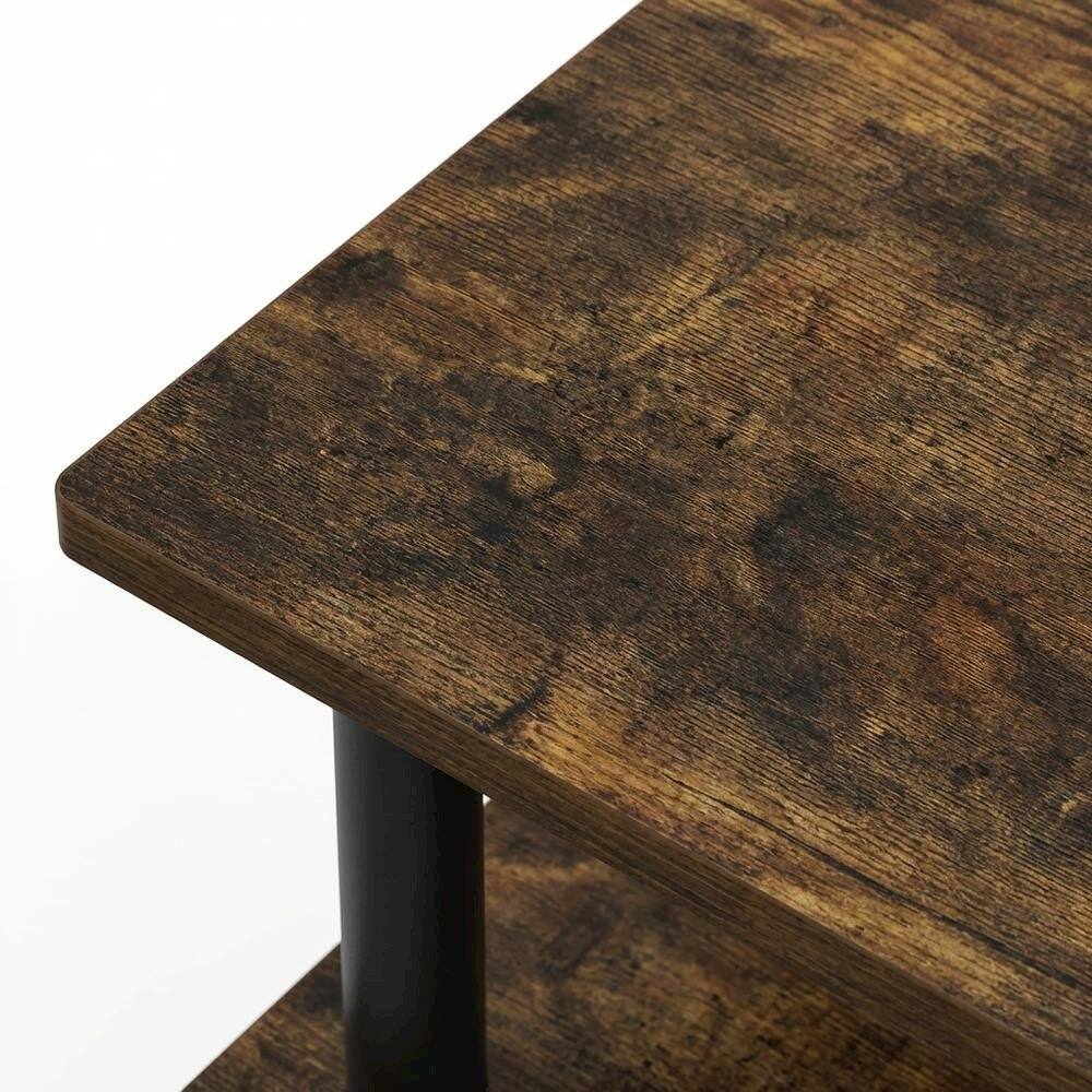 Alt View 1. FurniFact - Black Amber Pine Large Entertainment Center with Spacious Storage - Amber Pine/Black.