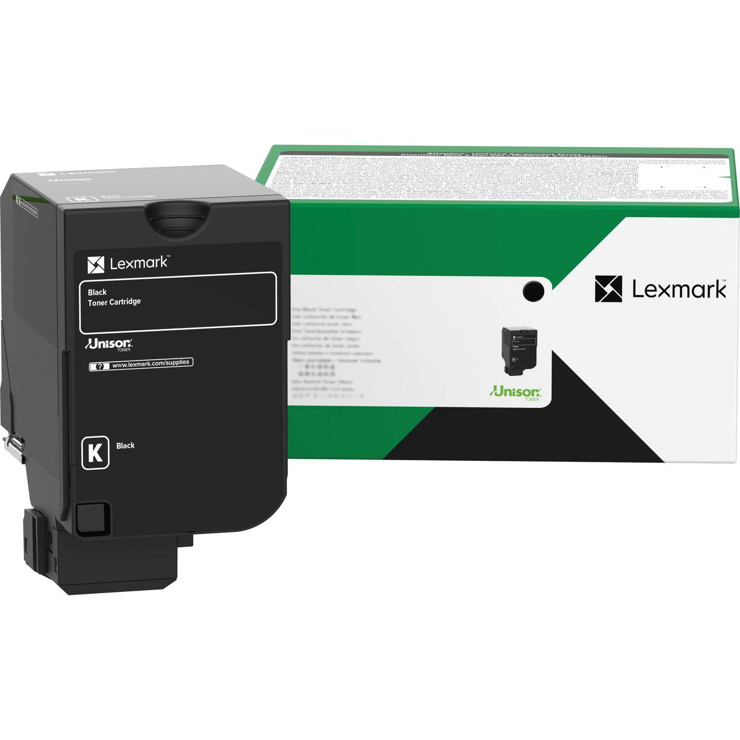 Lexmark Black Toner Cartridge  
Lexmark Unison KMN  
www.lexmark.com/supplies  

Lexmark  
Black Toner Cartridge  
Unison  
www.lexmark.com/supplies  

Lexmark  
Unison
