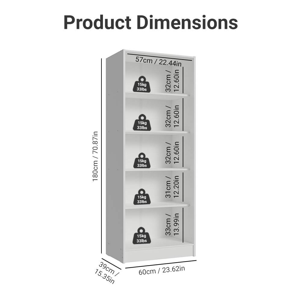 Product Dimensions  
70.87in / 180cm  
57cm / 22.44in  
32cm / 12.60in  
15kg / 33lbs  
32cm / 12.60in  
15kg / 33lbs  
31cm / 12.20in  
15kg / 33lbs  
33cm / 13.99in  
15kg / 33lbs  
39cm / 15.35in  
60cm / 23.62in