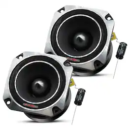 5 CORE - 5Core Tweeters Speakers Car Audio Pair 600W Peak 3.5 Inch Super Tweeter Bullet-TW BLT 150 CH PAIR - Black