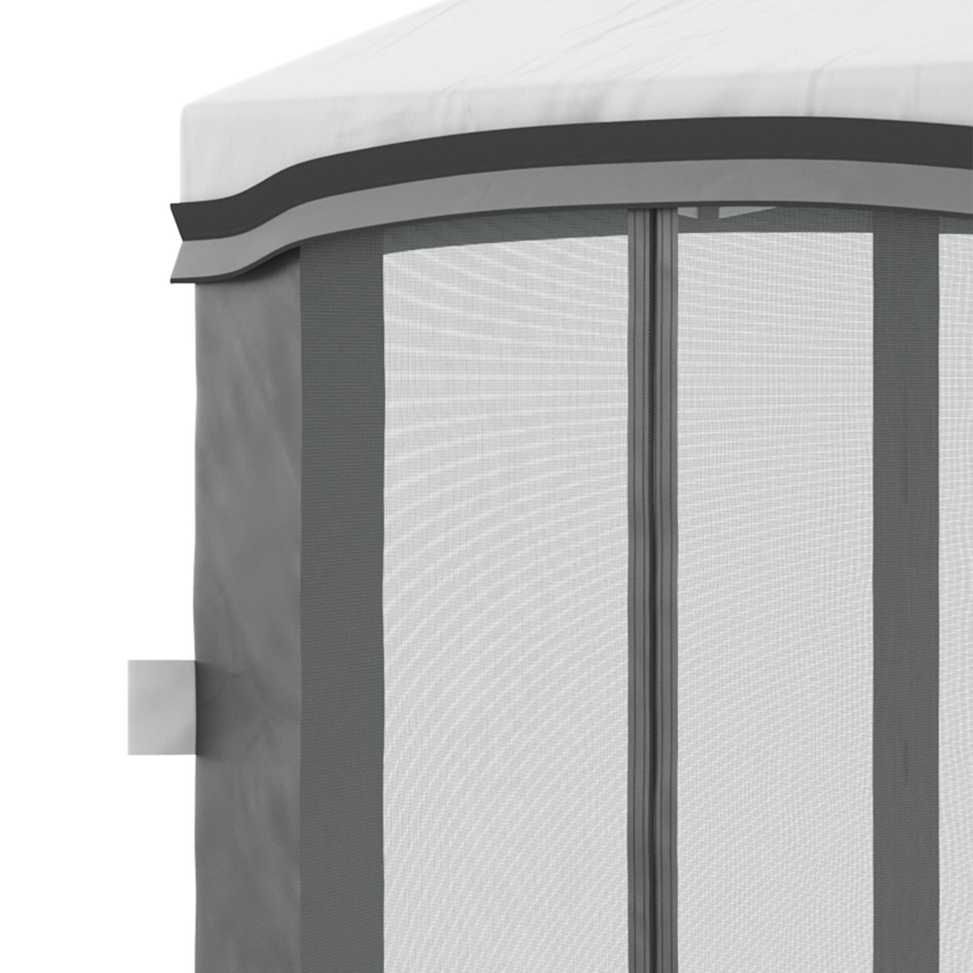 Alt View 8. Outsunny - 10' x 10' Pop Up Canopy Tent with Netting, Instant Tents for Parties, Height Adjustable, with Wheeled Carry Bag - Gray.