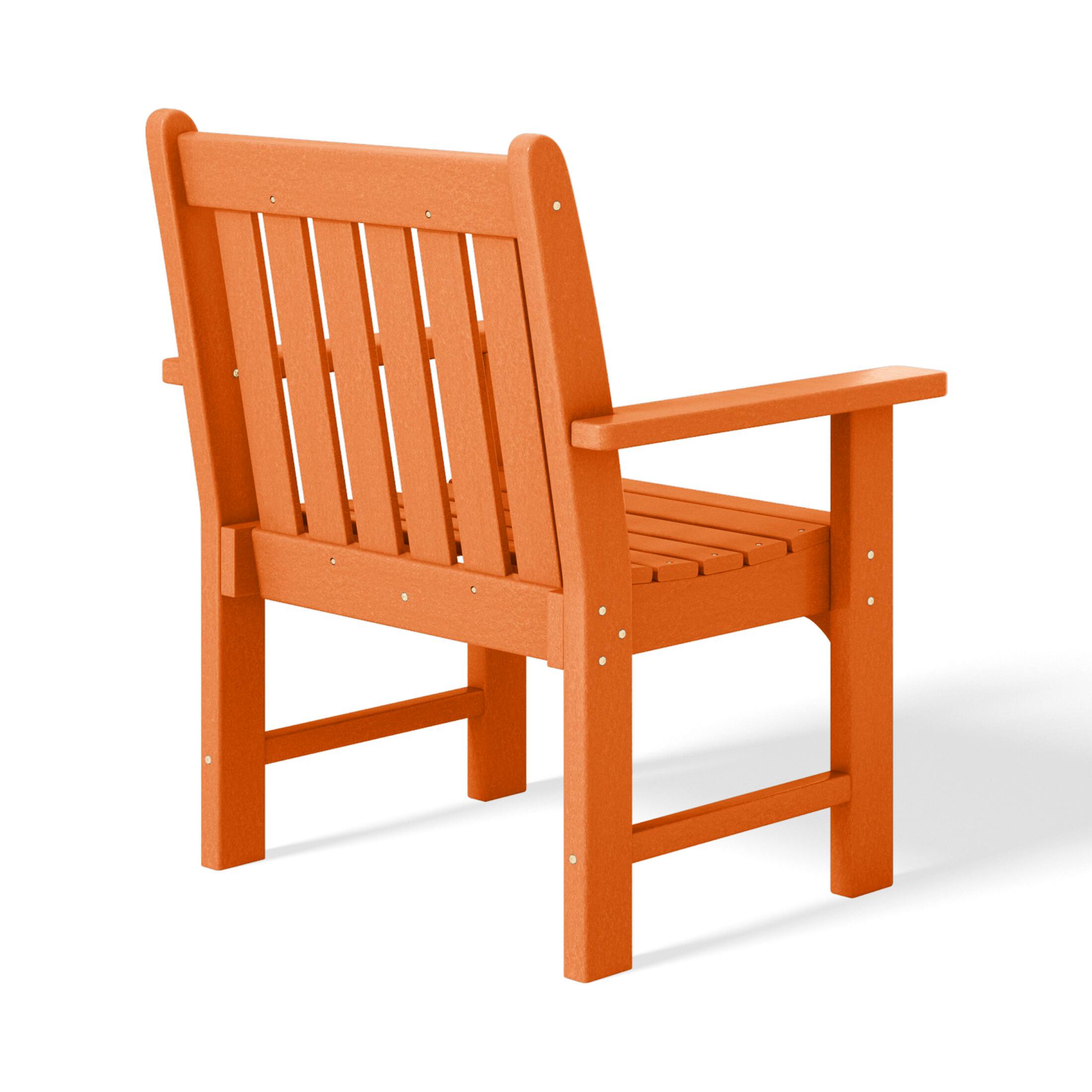 Alt View 1. WestinTrends - WestinTrends Malibu Outdoor Patio HDPE Adirondack Dining Arm Chair - Orange.