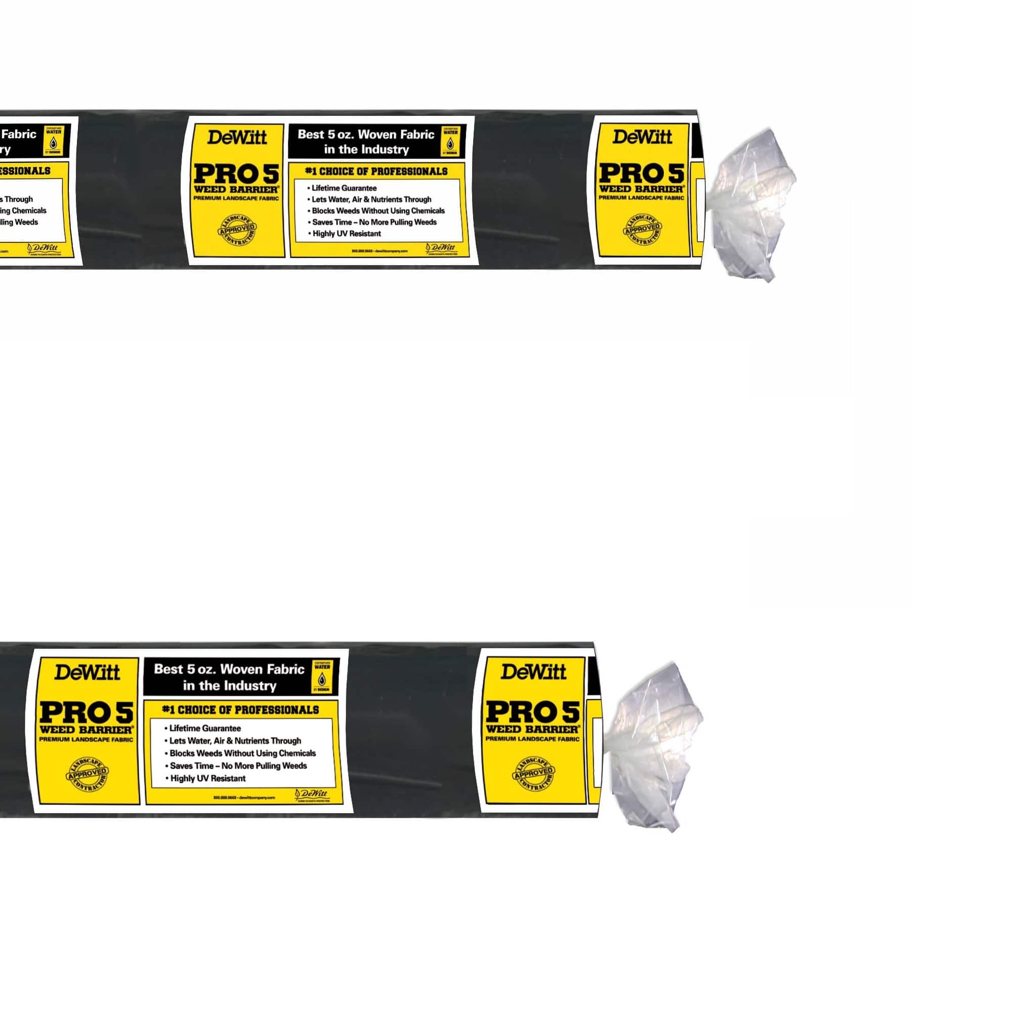 DeWitt - 6 x 250’ 5 ounce and 4 x 250’ 5 ounce Pro 5 Landscape Weed Barrier Fabric - Brown