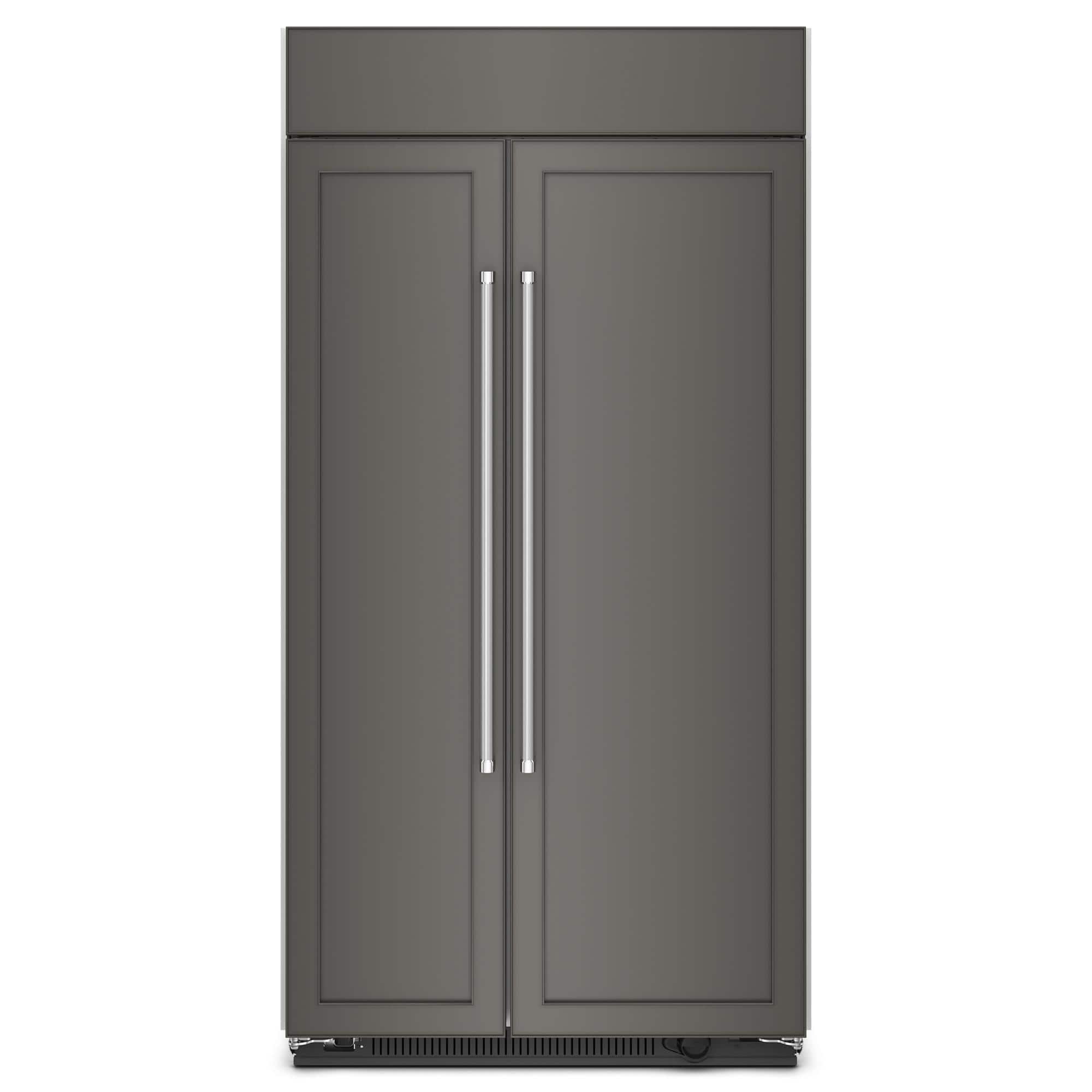 Front. KitchenAid - 25.5 Cu. Ft. Built-In Side-by-Side Refrigerator with Platinum Interior - Panel Ready.