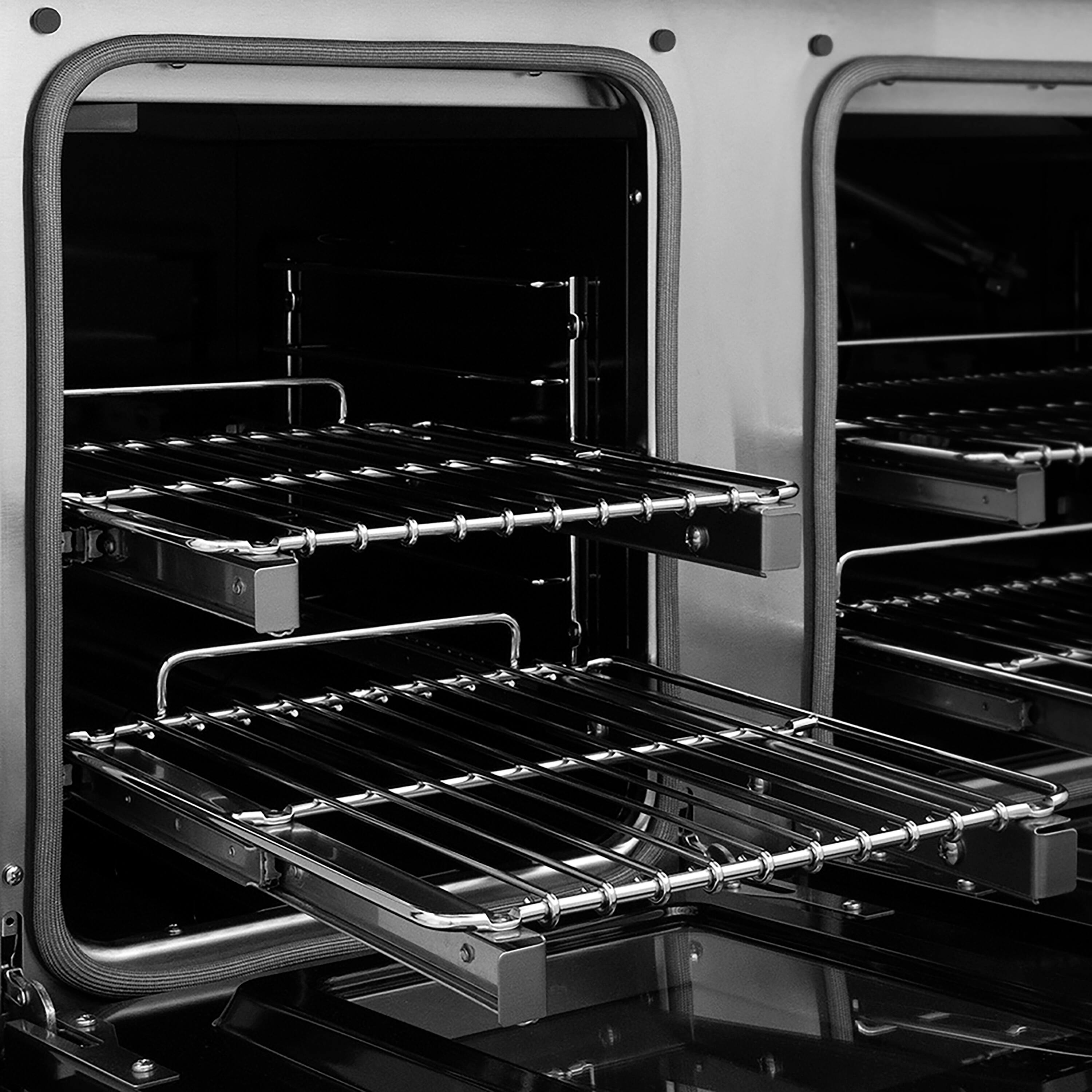 Alt View 14. ZLINE - ZLINE 48 in. Paramount Gas Range with 8 Burner DuoPro Cooktop and Dual Ovens with Black Matte Doors (PSGR-BLM-48) - Stainless Steel with Black Matte Door.