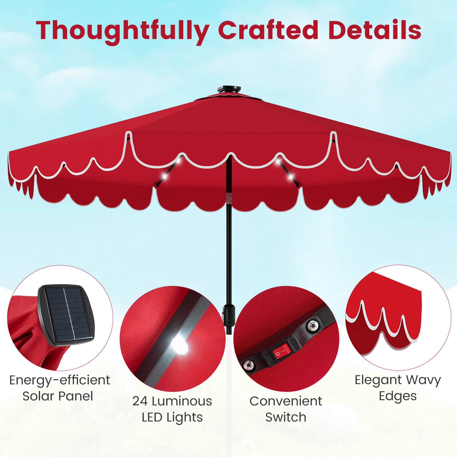 Thoughtfully Crafted Details Energy-efficient Elegant Wavy Solar Panel Luminous Convenient Edges 24 LED Lights Switch