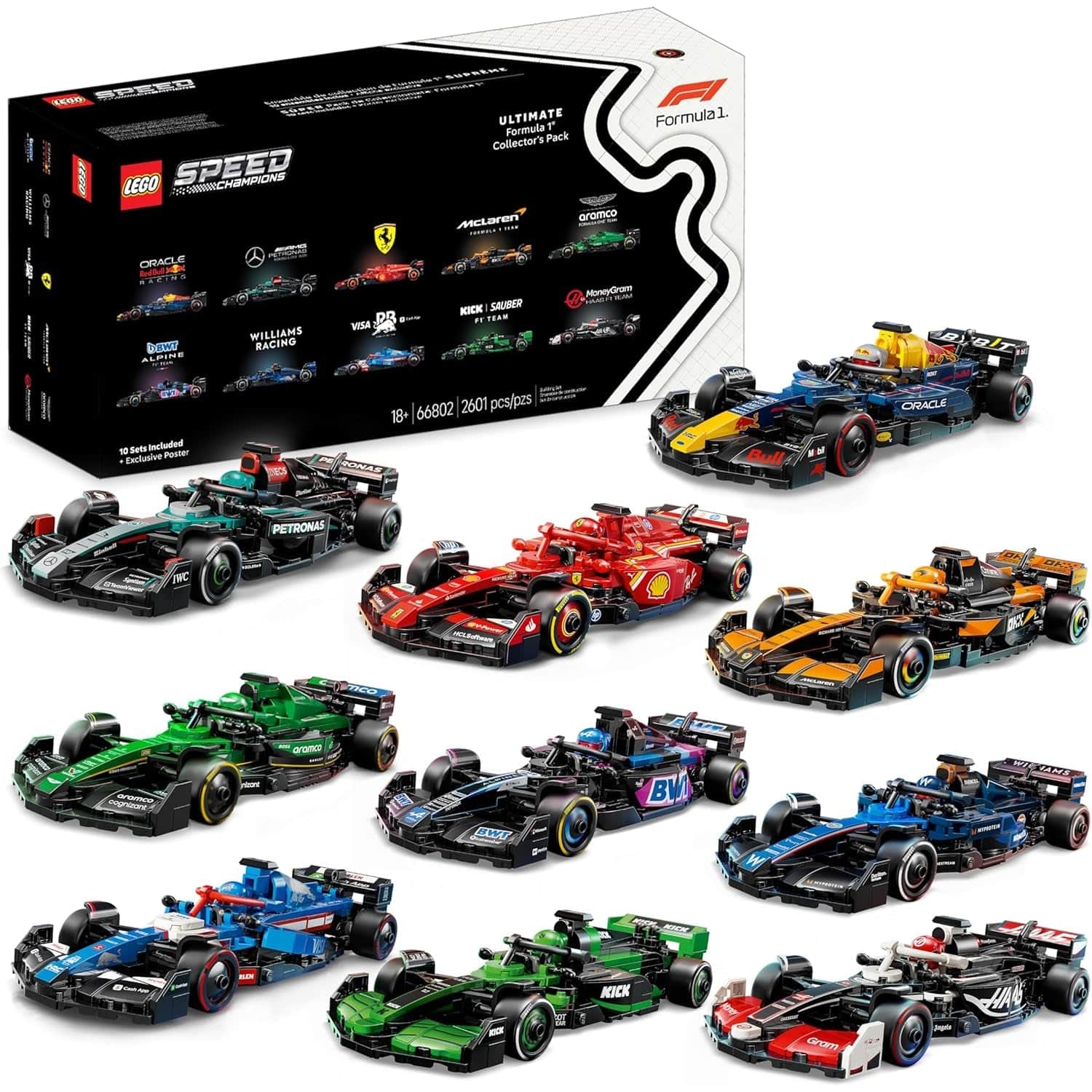 LEGO Speed Champions: Ultimate Formula 1 Collector's Pack Contains