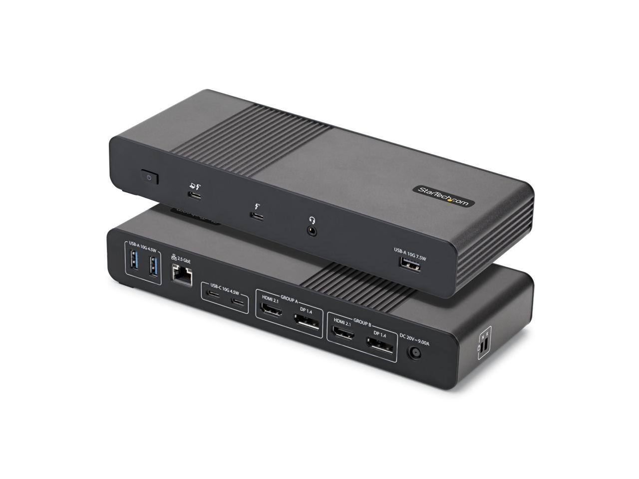 70  
StarTech.com  
USB-A 10G 4.5W  
DC 2.5 GbE  
USB-A 10G 7.5W  
USB-C 10G 4.5W  
HDMI 2.1 GROUP A DP 1.4  
HDMI 2.1 GROUP B DP 1.4  
DC 20V 9.00A