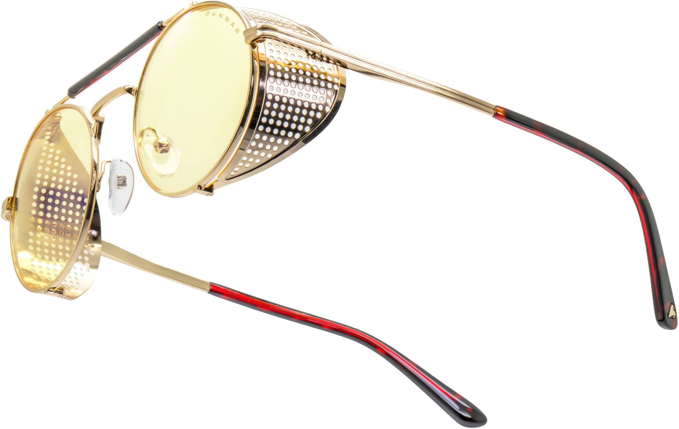 Alt View 1. GUNNAR - GUNNAR - Borderlands Moxxi Computer Glasses with Blue Light Reduction, Amber Lenses - Jackpot Gold.